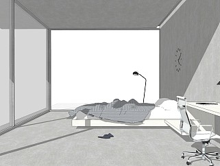 精品卧室模型家具模型 (13)